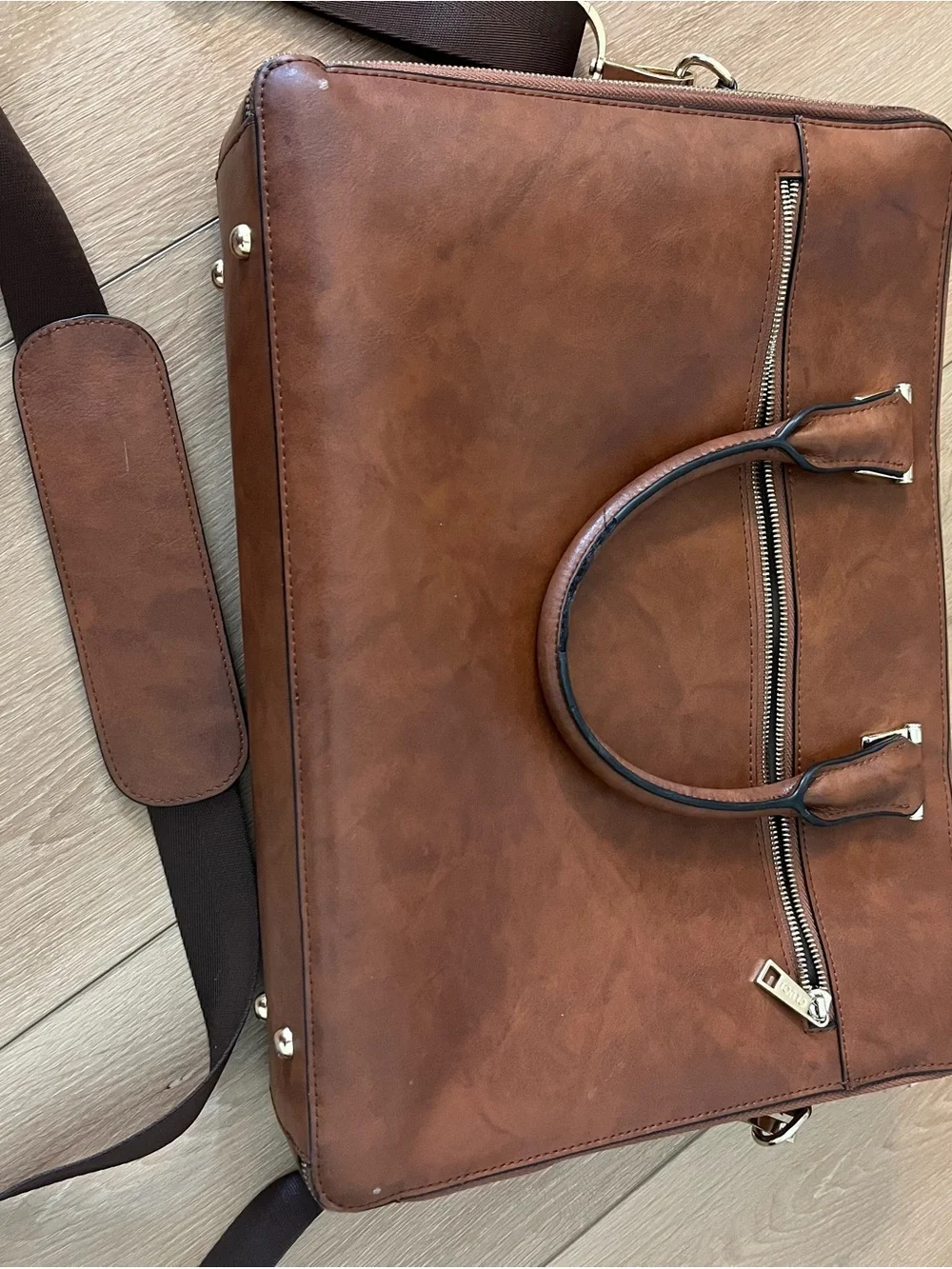 Men/Women Brown Laptop Briefcase Bag